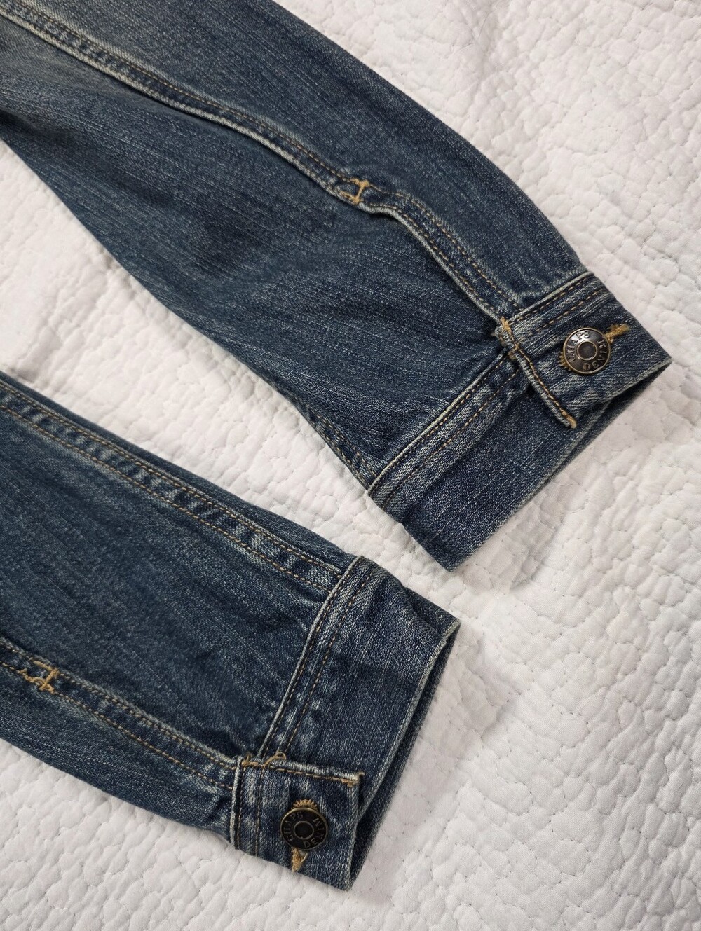 Chaps Embroidered Denim Jacket - Blue - Picture 12 of 13